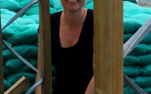 Tessa Halvorsen at the building site in De Kelders.